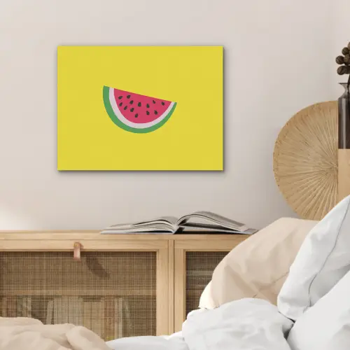 Fruit - Watermeloen - Geel PET vilt klein -sfeer3