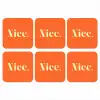 Oranje - Gebroken wit - Nice onderzetter kurk middel -3d