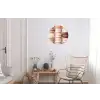 Macarons - Beige - Bruin Wandcirkel aluminium klein -woonkamer