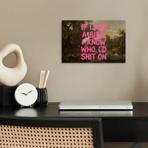 Klassiek - Humor - Roze poster papier klein -sfeer1