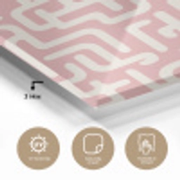 Doolhofpatroon - Roze - Wit - Abstract plexiglas 5mm klein 11 -sfeer2