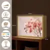 Orchidee - Bloemen - Roze - Bloemblaadjes Light Box met batterij (Wandlamp) middel -USP_websiteoverzichtNL