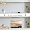Bergen - Mist - Zonnestralen keuken achterwand spatscherm klein -voor_na_ES
