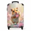 Hamster omringd door bloemen NBS - Handbagage koffer - Kinderen Unisex middel -productfoto_recht