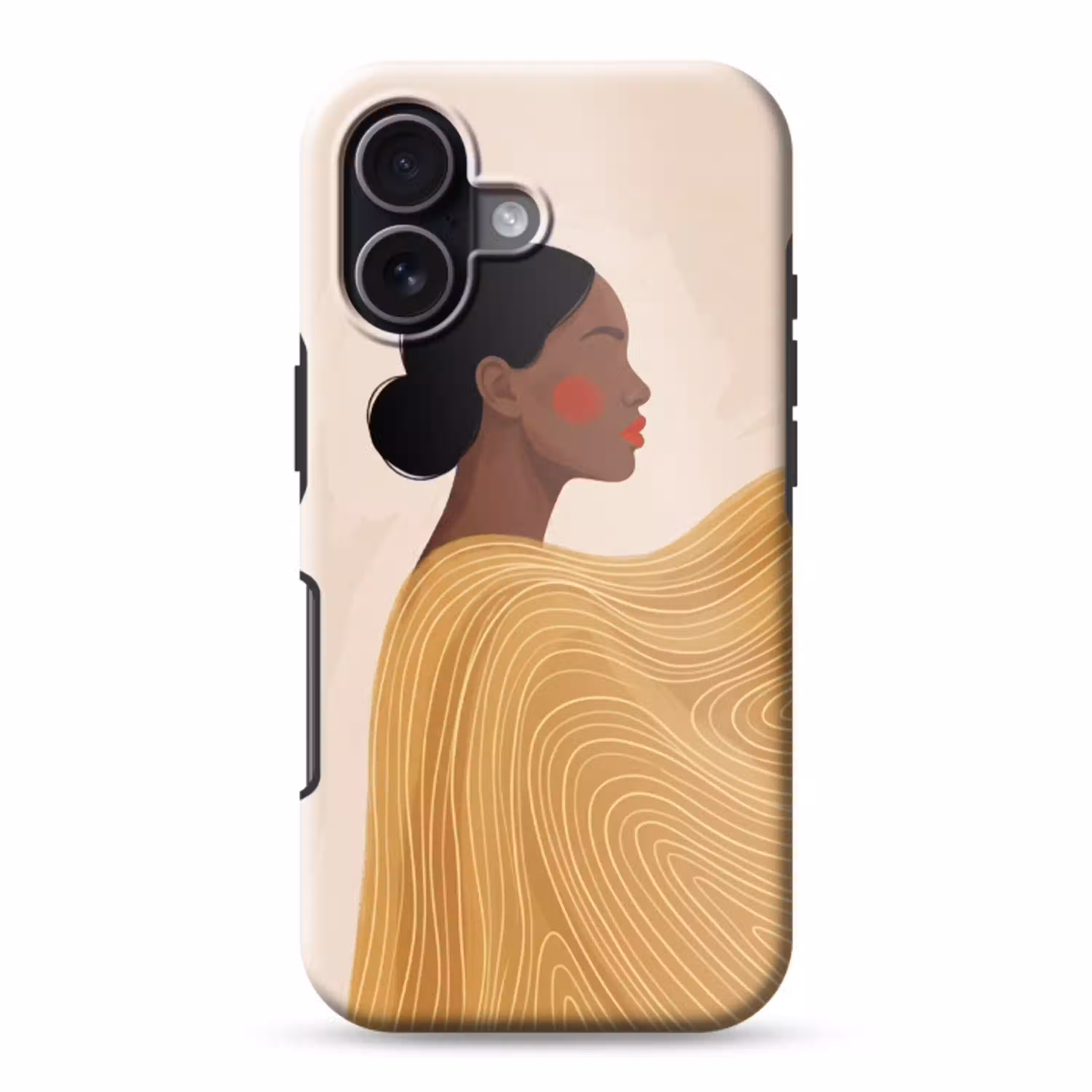 Vrouw - Profiel - Modern - Abstract - Kunst Toughcase MagSafe Apple iPhone 17 klein -3d