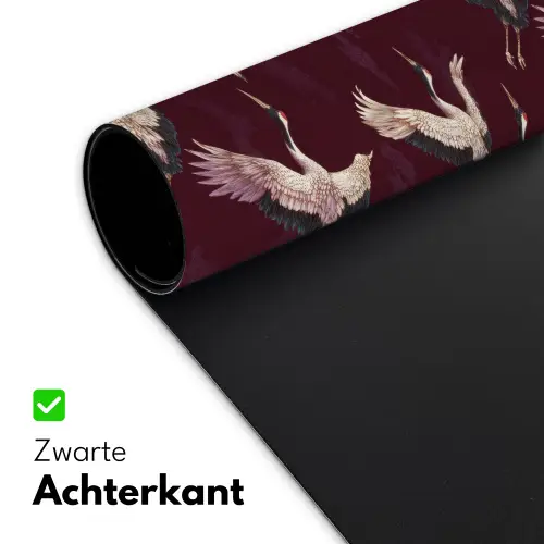 Kraanvogels - Klassiek - Bordeaux Muismat XXL klein 681 -sfeer2