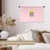 Blah - Bliksem - Roze Wandkleed katoen klein -sfeer1