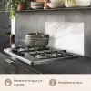 Marmer - Steen - Wit - Goud - Marmerlook - Steen - Luxe keuken achterwand spatscherm klein -usp_ES