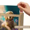 Puppy - Bloemenkrans - Vlinder - Hond - Golden retriever Light Box met kabel (Kinderlampje) klein -USP_websiteprintNL
