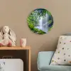 Jungle - Regenwoud - Water - Waterval - Planten Wandcirkel kunststof plaat 5mm dik klein -tsfeer1_kind