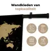 Wereldkaart - Beige - Zwart Wandkleed katoen klein -sfeer2
