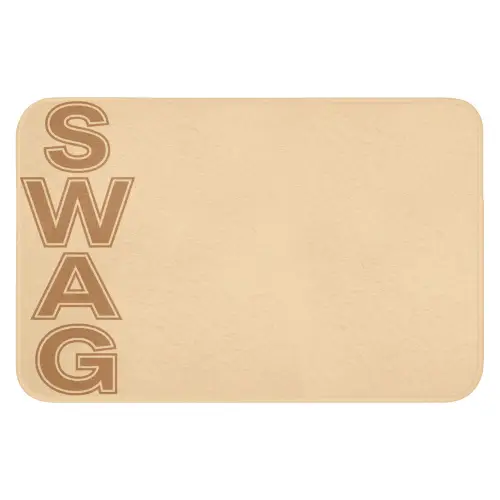 Swag - Bruin - Beige Badmat klein -3d