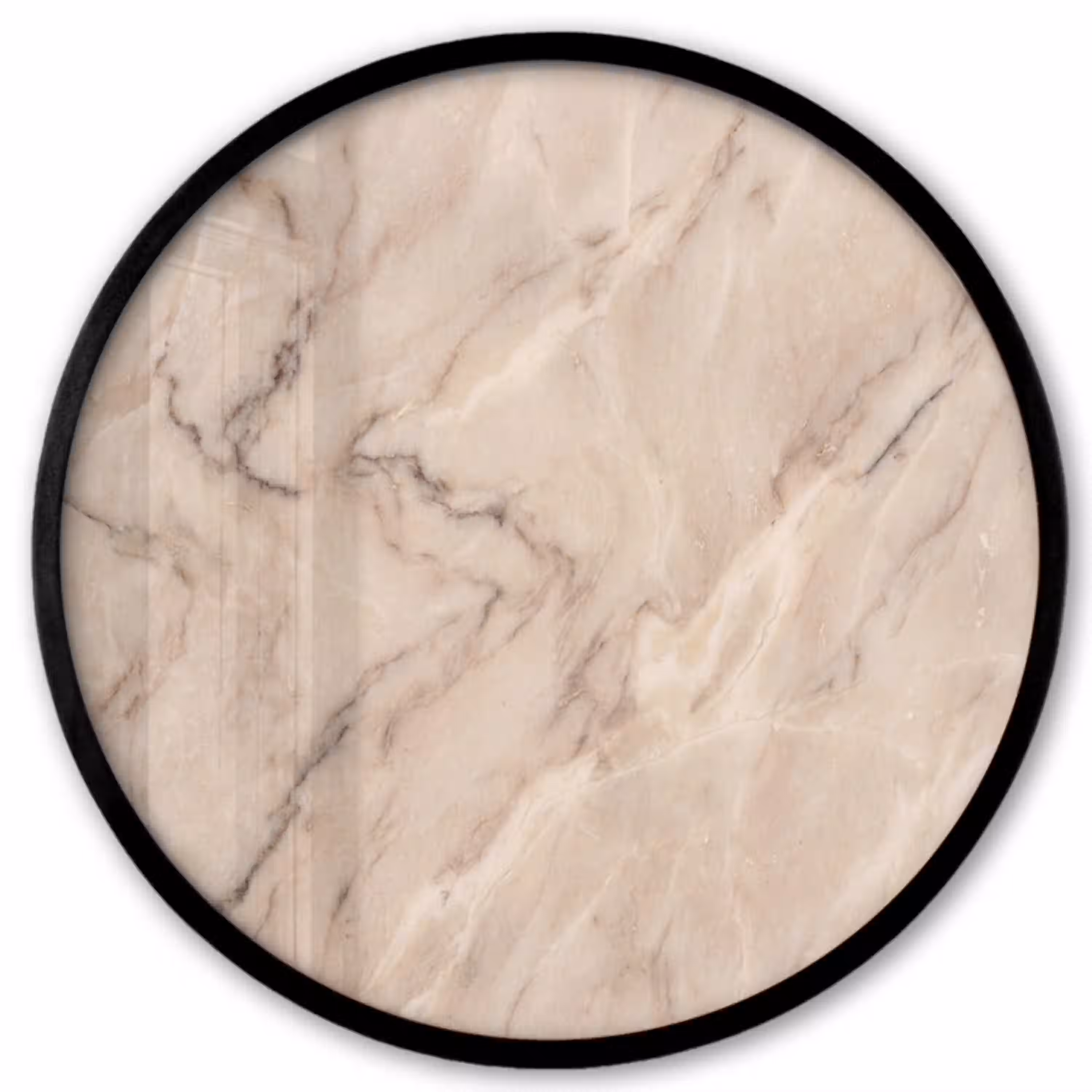 Marmer - Patroon - Abstract - Modern - Beige Fotolijst rond zonder passe partout klein -3d