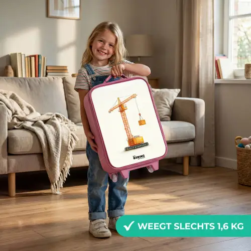 Torenkraan - Getekend - Oranje Kinderkoffer - Roze klein -sfeer2_NL