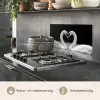 Zwanen - Hart - Zwart - Wit keuken achterwand spatscherm klein -usp_NL