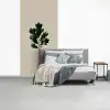 Eikenbladeren - Beige - Groen - Golvende randen fotobehang vinyl groot -slaapkamer