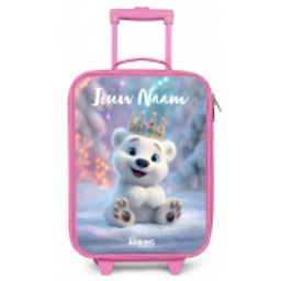 Ijsbeer - Kroon - Winter Kinderkoffer - Roze klein -zz3dotto