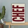 Chef - Rood - Japandi - Vintage canvas 2cm klein -sfeer4
