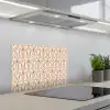 Geometrisch - Patroon - Beige keuken achterwand spatscherm klein 900 -3d_schuin
