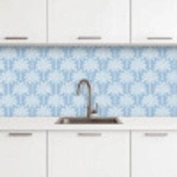 Palmboom - Modern - Blauw keuken achterwand 2 middel 871 -3d