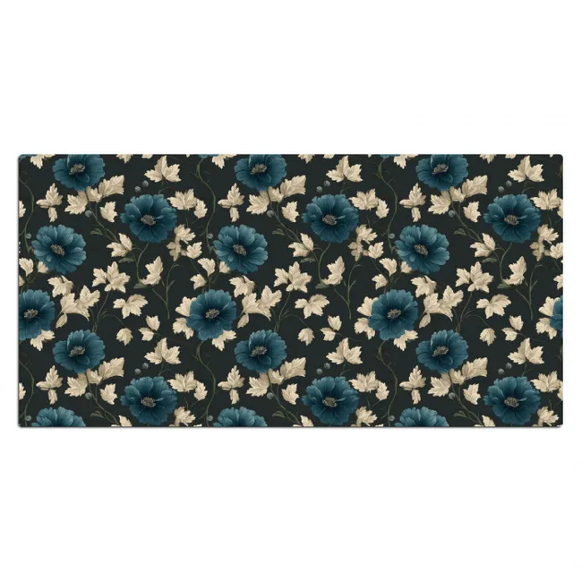 Bureau onderlegger - Botanisch - Bloemen - Blauw