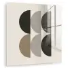 Halve cirkels - Aardetinten - Grafisch plexiglas 5mm klein -zzzproduct_nieuw