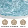 Water - Blauw - bubbels Akoestische PET Vilt - Rond klein -closeup_NL