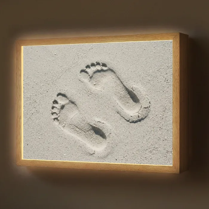 Voeten - Zand - Zee Light Box met batterij (Wandlamp) middel -z3d_website