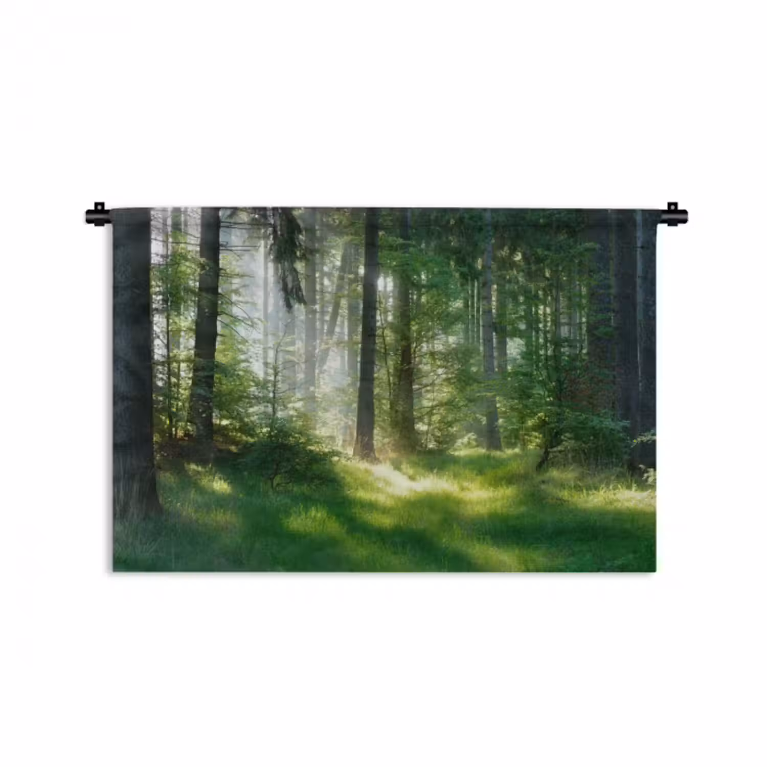 Wandteppich - Natur - Bäume - Wald - Grün - Sonne - Gras - Pflanzen