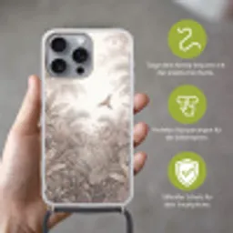 Papagaai - Jungle - Tropisch Hoesje iPhone 16 Pro Max met koord klein -sfeer2_DE