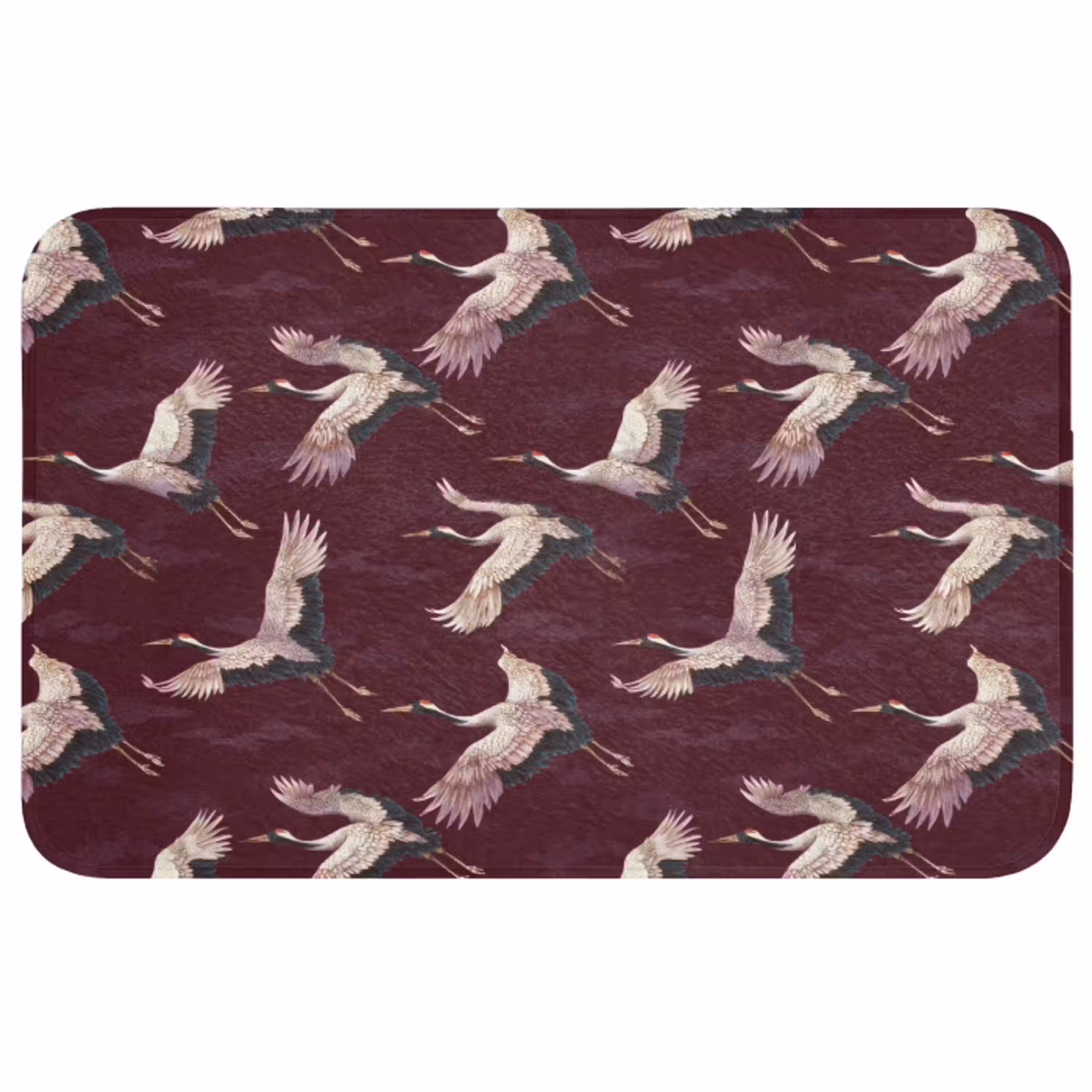 Kraanvogels - Klassiek - Bordeaux WCmat middel 1009 -3d