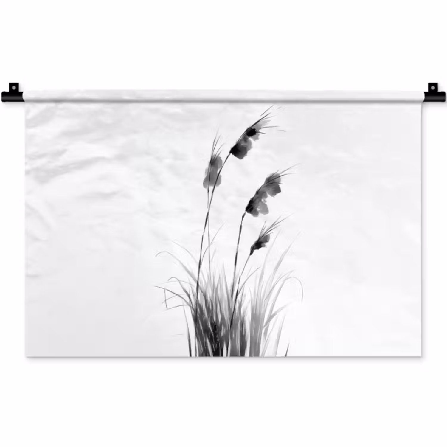 Wandkleed - Minimalistisch - Stelen - Wit