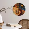 Silhouetten - Abstract - Zon - Maan Wandcirkel plexiglas klein -sfeer4