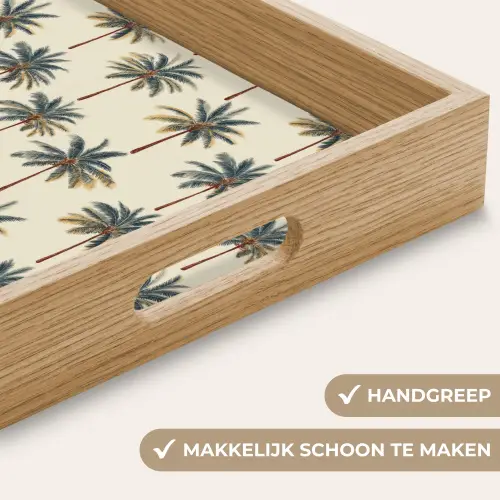 Palmbomen - Tropisch - Groen Dienblad Rechthoek middel 911 -USP_HandgreepNL