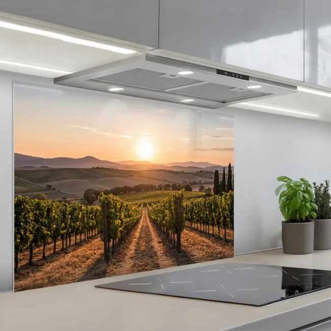 Paraschizzi cucina - Vigneto - Tramonto - Paesaggio