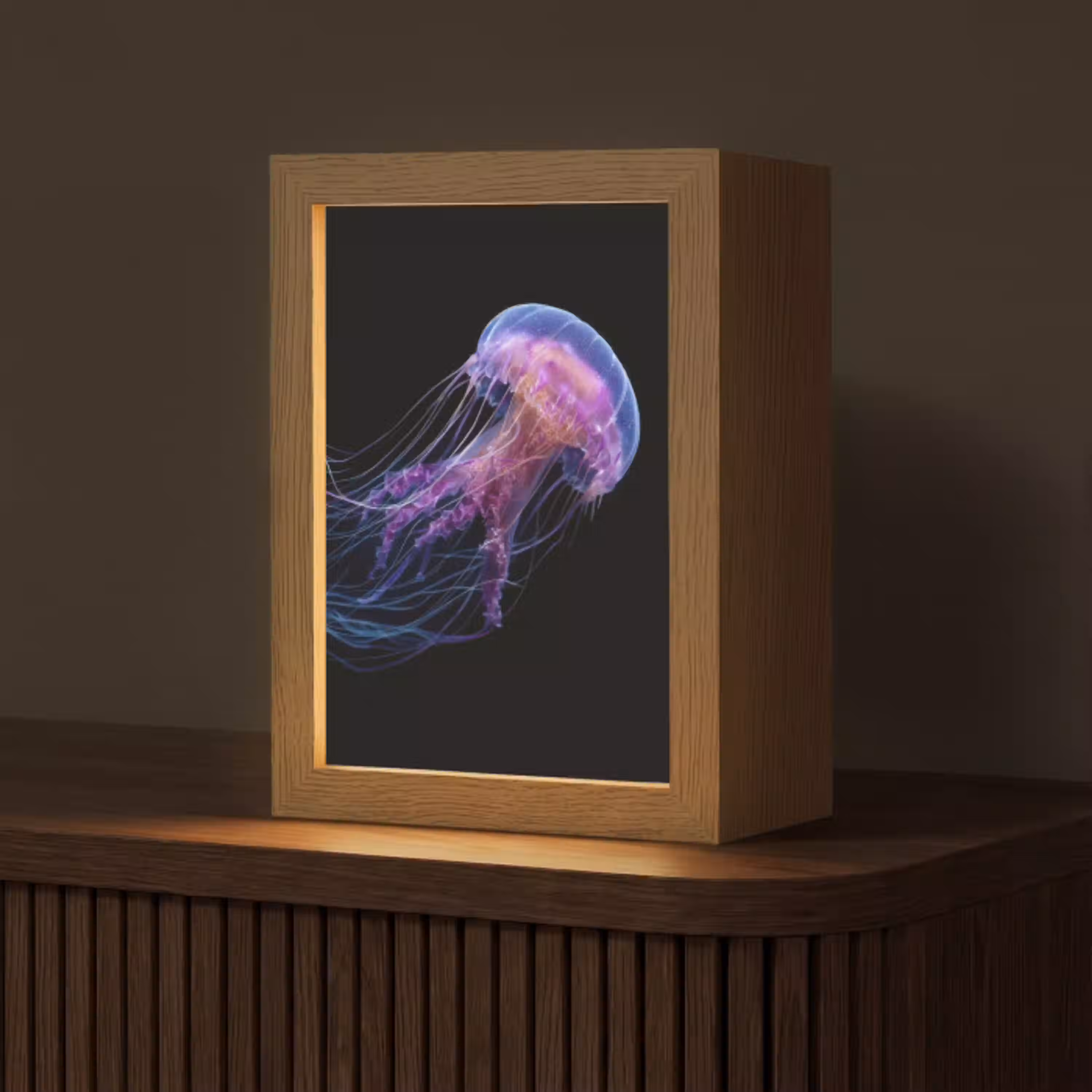 Kwal - Doorzichtig - Roze - Tentakels Light Box met kabel (Tafellamp) klein -z3d_website