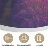 Lavendelveld - Zonsondergang - Paars Akoestische PET Vilt - Rond klein -closeup_DE