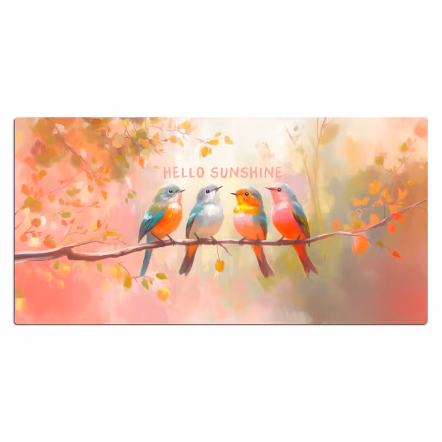 Bureau onderlegger - Vogels - Tak - Quote - Roze
