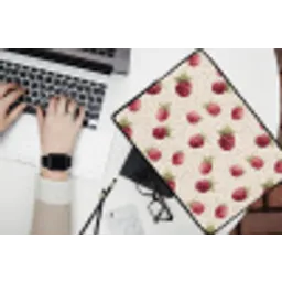 Framboos - Stippen - Rood laptophoes neopreen klein 279 -bureau