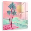 Palmbomen - Golven - Zee plexiglas 5mm klein -zzzproduct_nieuw