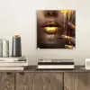 Goud - Vrouw - Verf - Lippen - Luxe plexiglas 5mm klein -sfeer1
