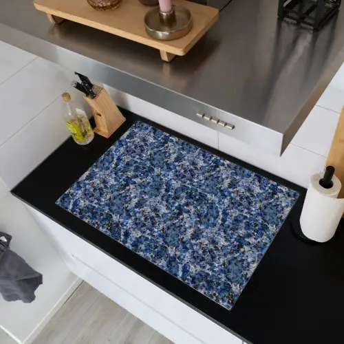 Graniet - Blauw - Koel Inductie beschemer met haakjes klein 777 -sfeer1