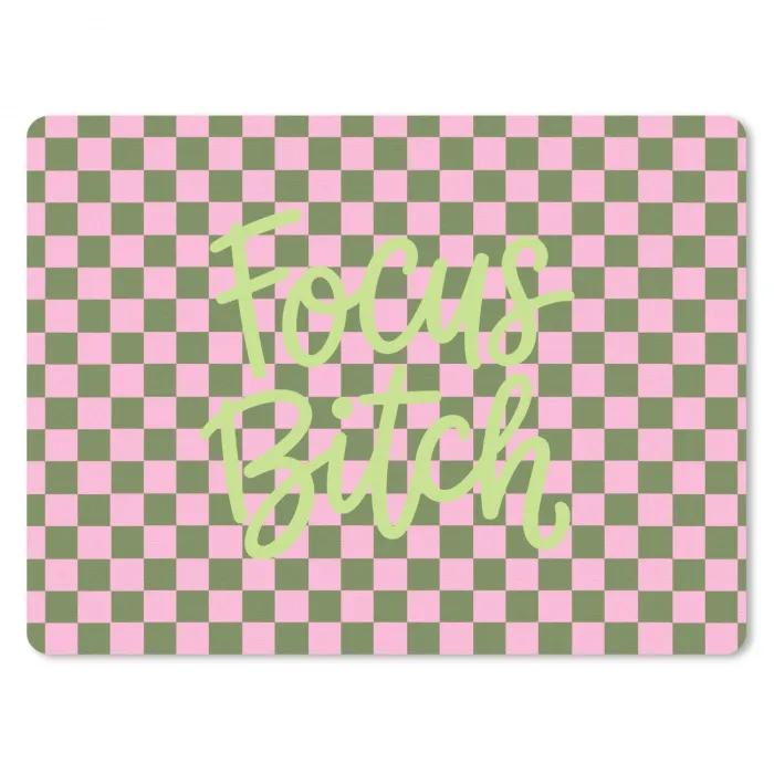 Focus - Vakken - Roze muismat rubber klein -3d