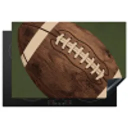 Football - Hout - Sport - Groen Inductie beschermer vinyl 3mm klein -3d