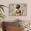 Vrouw - Verf - Abstract - Beige - Modern canvas 2cm klein -sfeer1