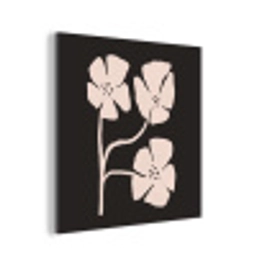 Bloemen - Bohemian - Pastel - Kunst aluminium wit klein -3d