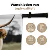 Schotse Hooglander -  Koe - Gras - Dieren - Natuur Wandkleed katoen klein -sfeer2
