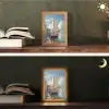 Zeilschip - Huizen - Kade - Zee Light Box met kabel (Tafellamp) klein -sfeer3