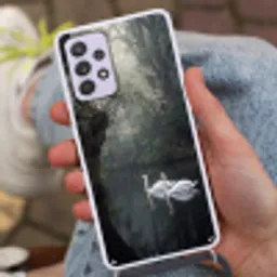 Zwanen - Rivier - Bos Hoesje Samsung Galaxy A52 5G met koord klein -sfeer3