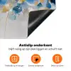 Bloemen - Blauw - Abstract Inductie beschermer vinyl 3mm klein -zzzzzzz-td-onderkant
